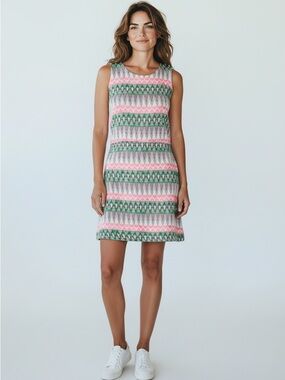 Milly Embroidered Slim Shift Dress